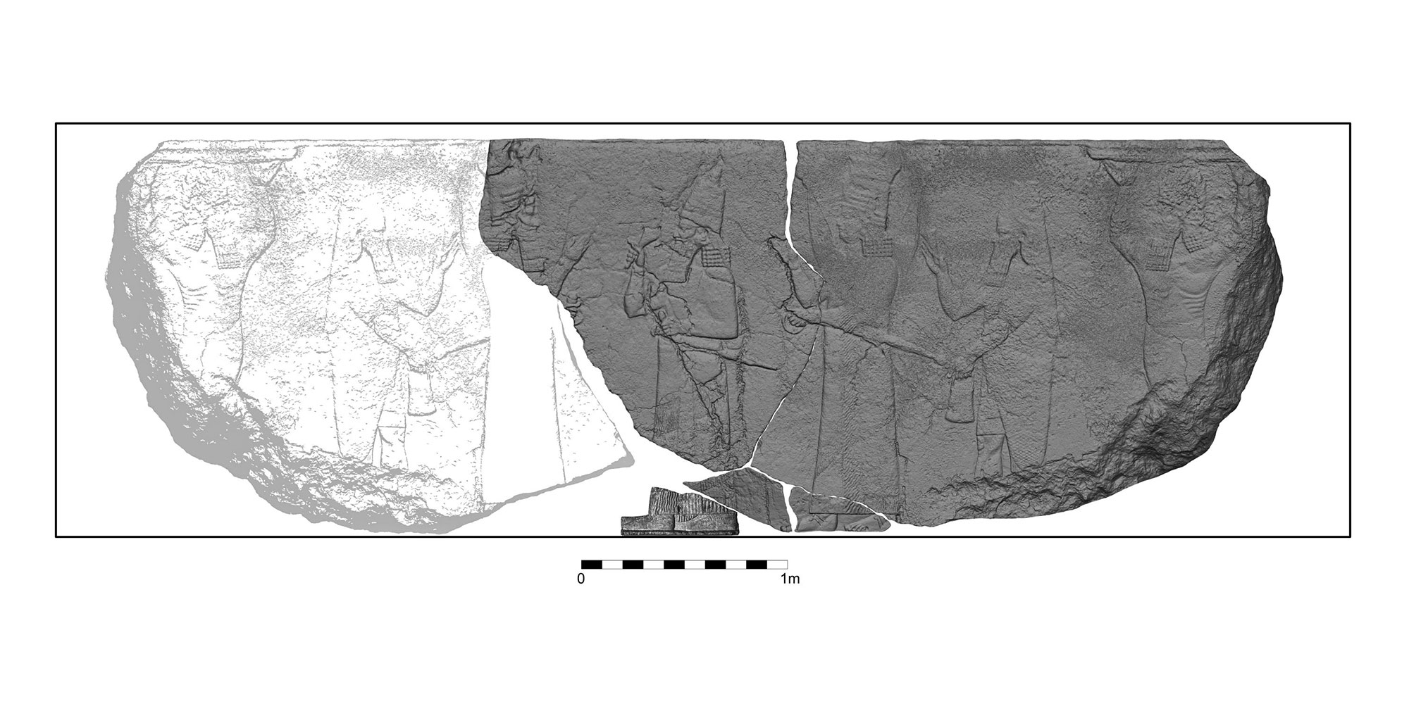 3D model of relief depicting King Ashurbanipal