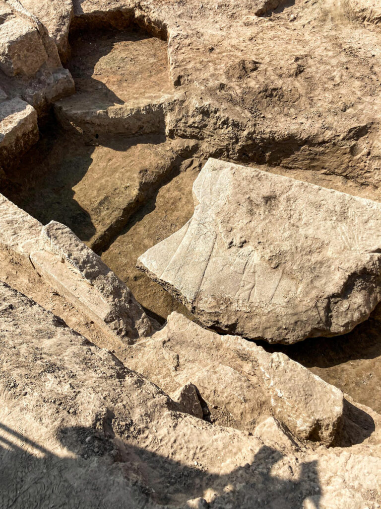 In situ relief fragment carved with the image of King Ashurbanipal, Nineveh, Iraq