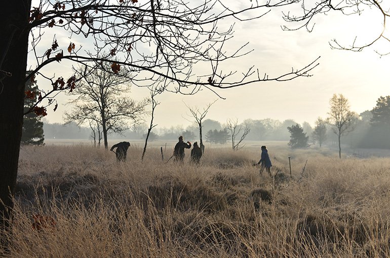 Archaeologists excavate the site of a Roman army camp near Hoog Buurlo, The Netherlands