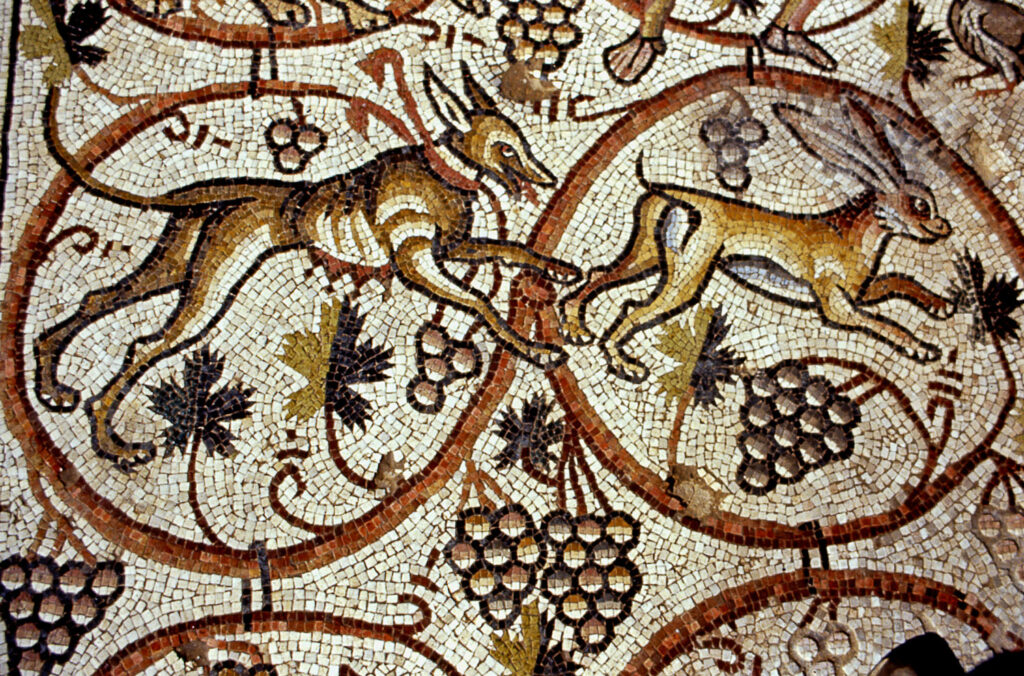 Hunting scene in the Birsama mosaic