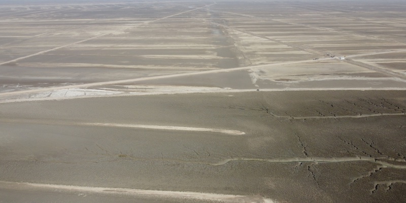 Aerial view of Zanj irrigation system, Basra, Iraq