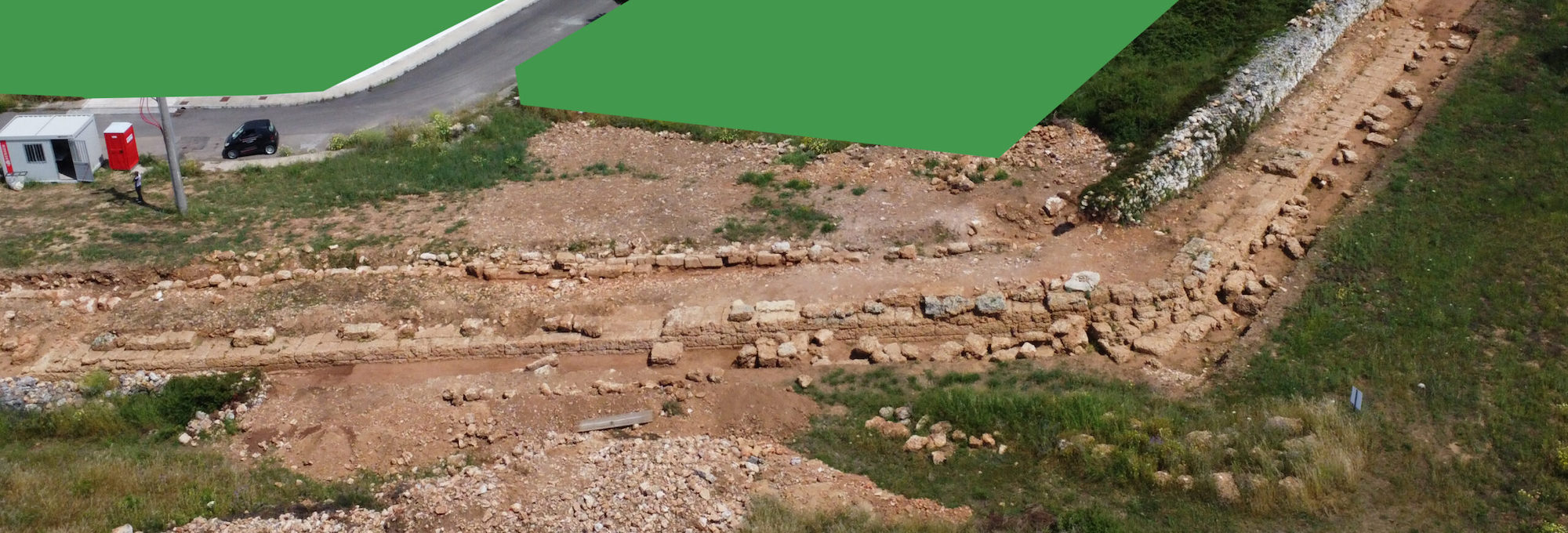 Section of city walls uncovered during excavations, Ugento, Italy