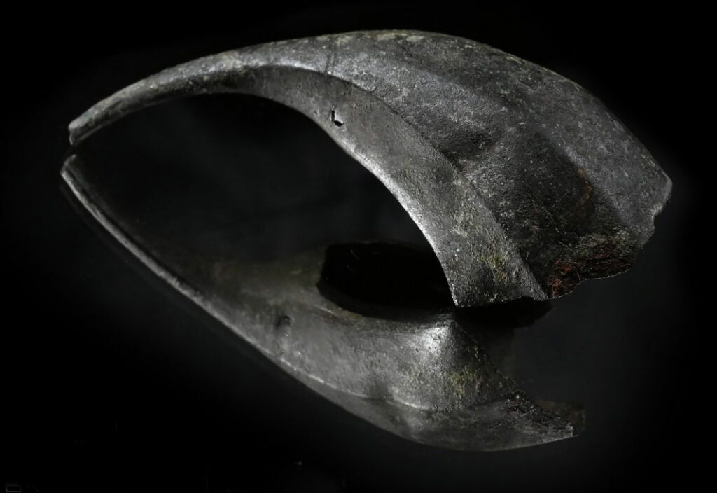 Fragment of Roman bronze coin purse