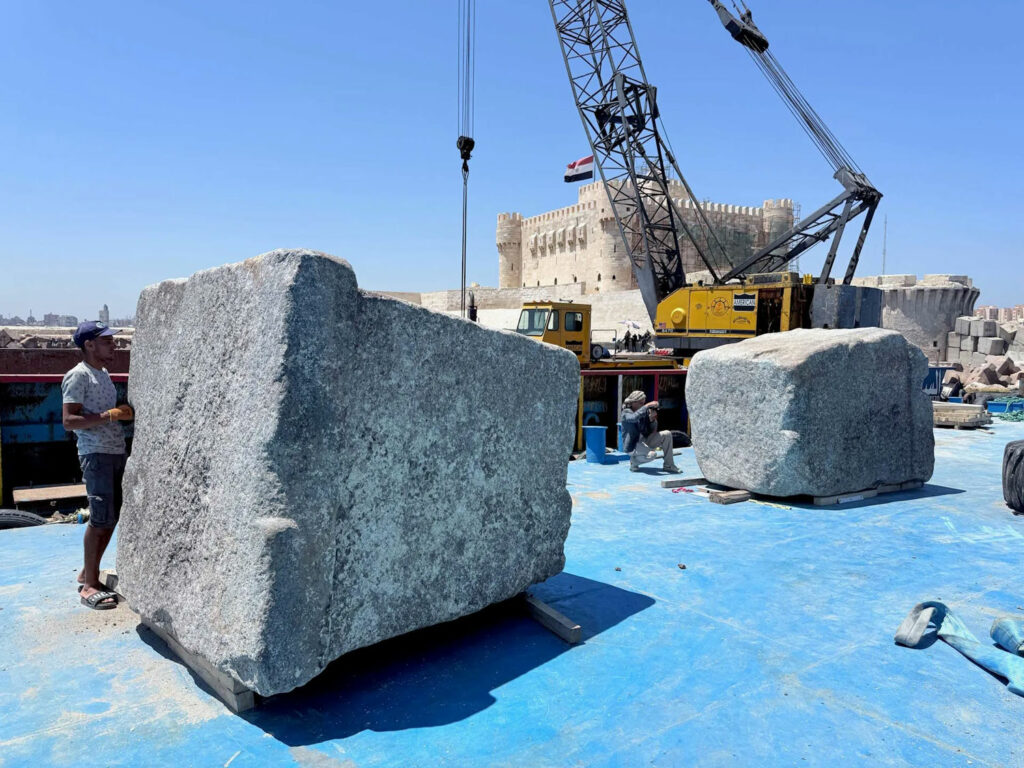 Stone blocks from the Lighthouse, Alexandria, Egypt