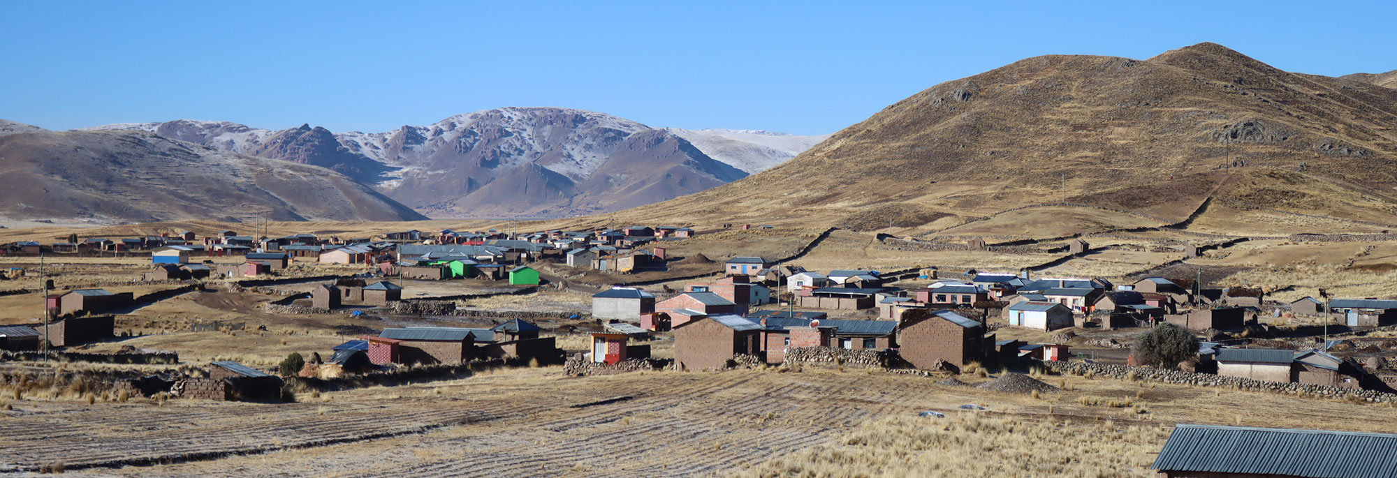 View of the Aymara community of Jachacachi in Peru