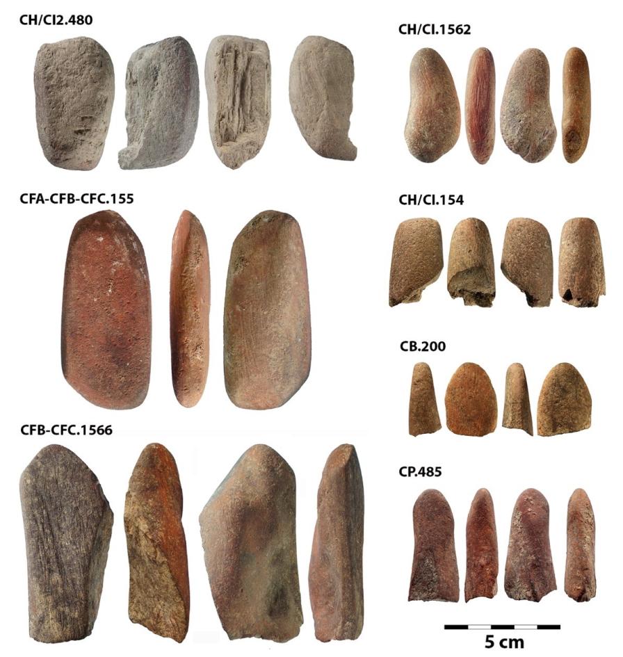 Ocher pieces recovered from South Africa's Blombos Cave