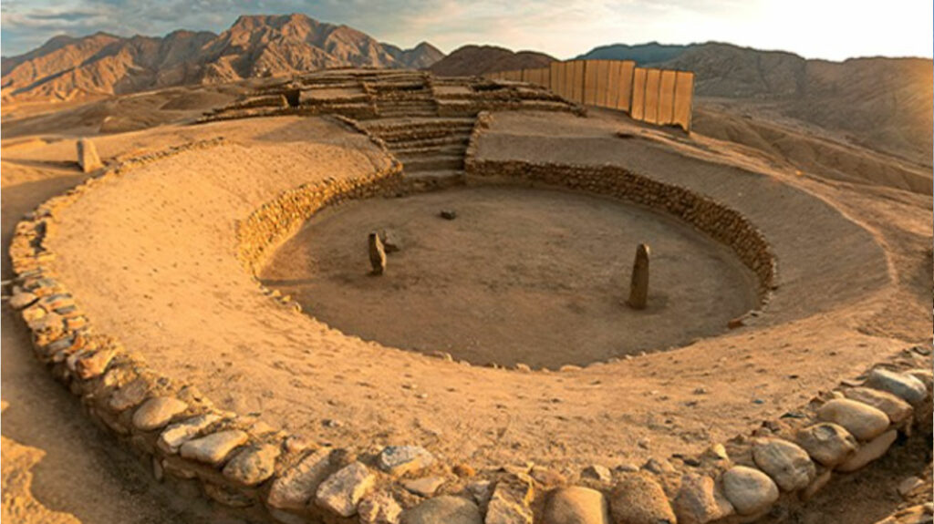 Central plaza, Peñico, Peru