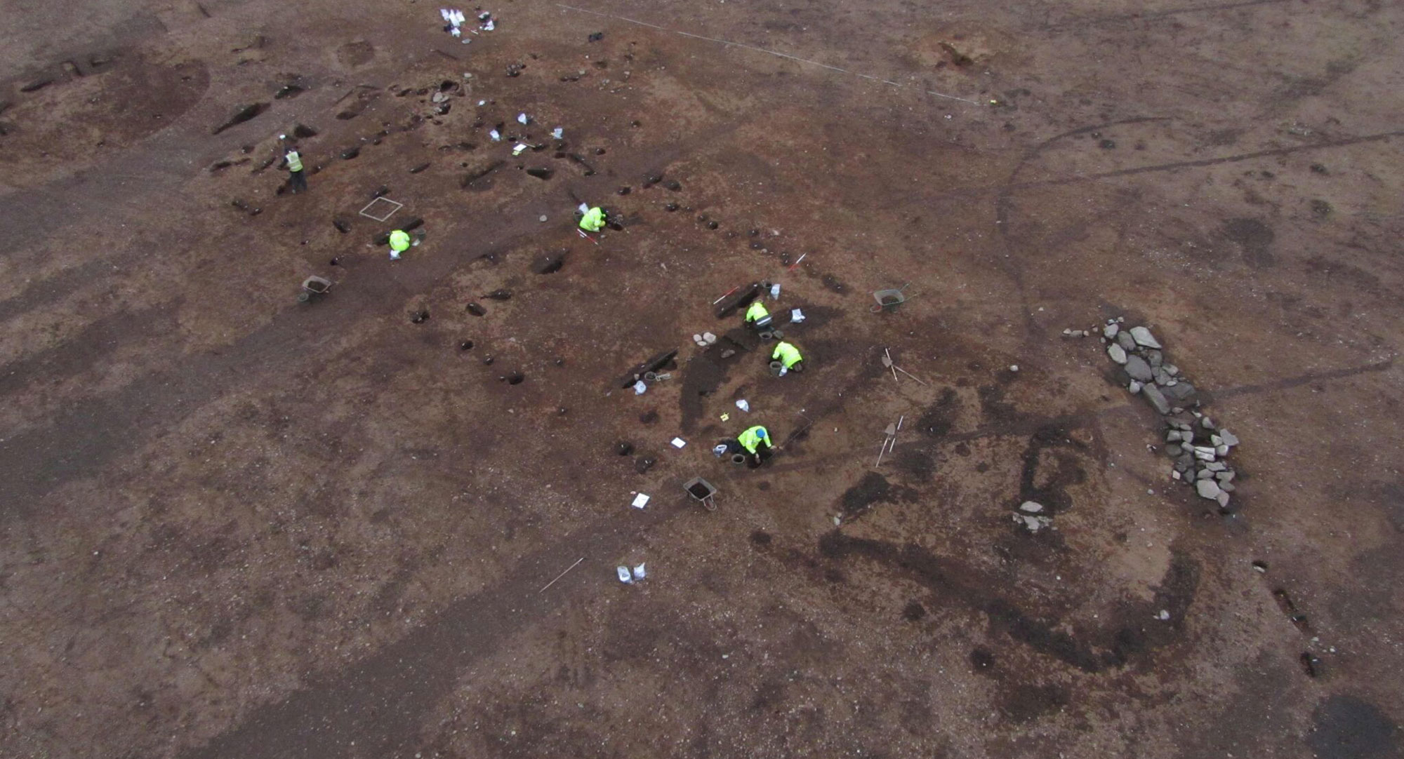 Excavation of Neolithic hall, Carnoustie, Scotland