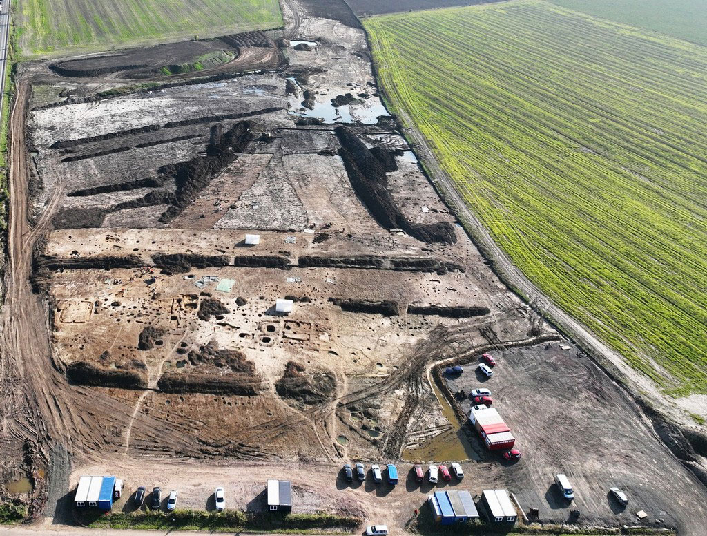 Aerial view of settlement, Hradec Králové, Czech Republic
