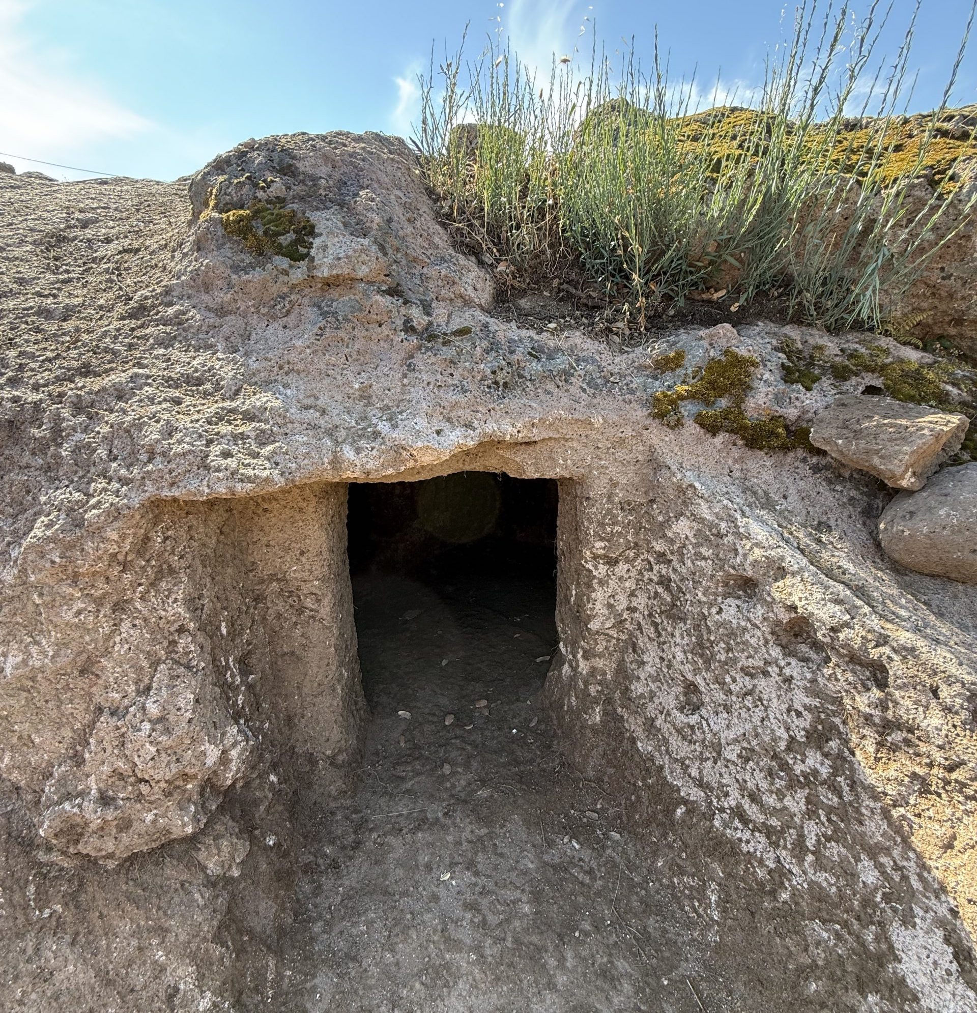 Entrance to a hypogeum tomb, Bonorva, Sardinia