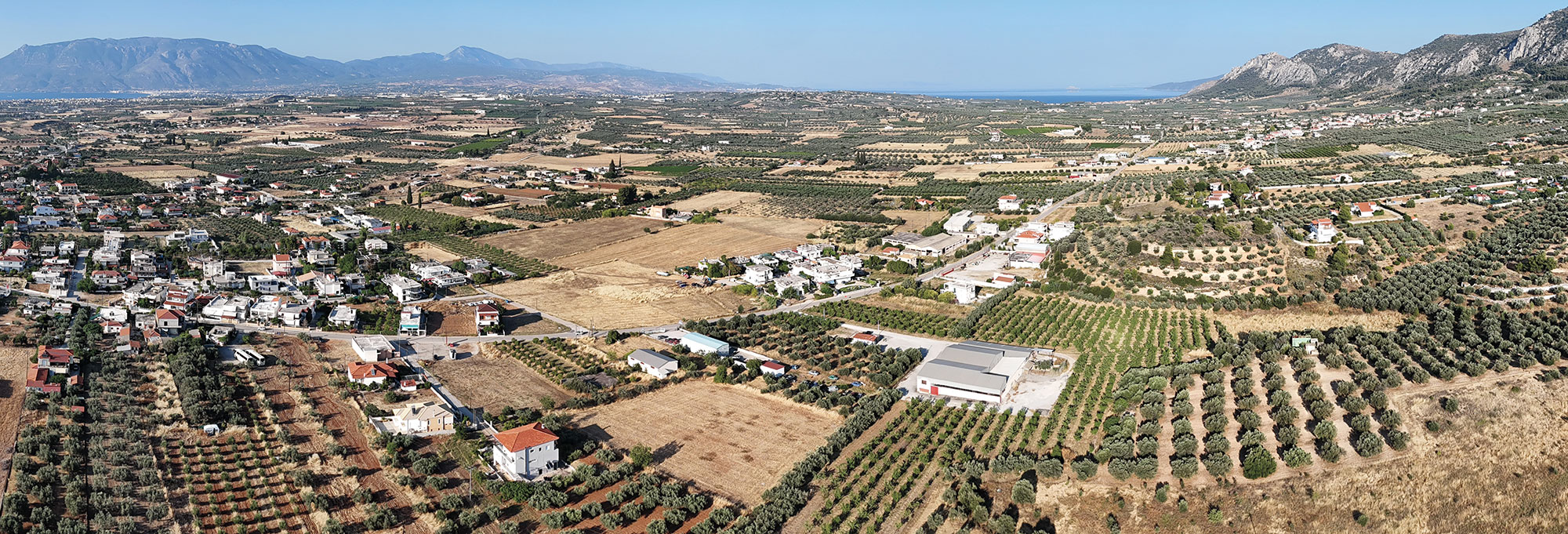 View looking northeast along the Isthmus of Corinth, Greece