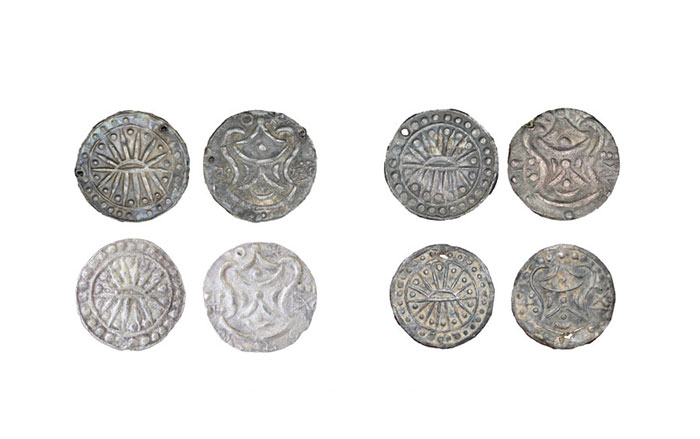 Rising Sun/Srivatsa Coins from Mekong Delta Region