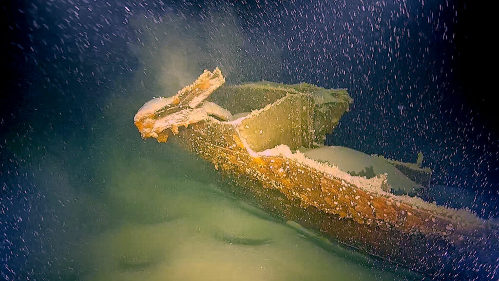 Stern of a paddle steamer's hull, Lake Constance, Germany