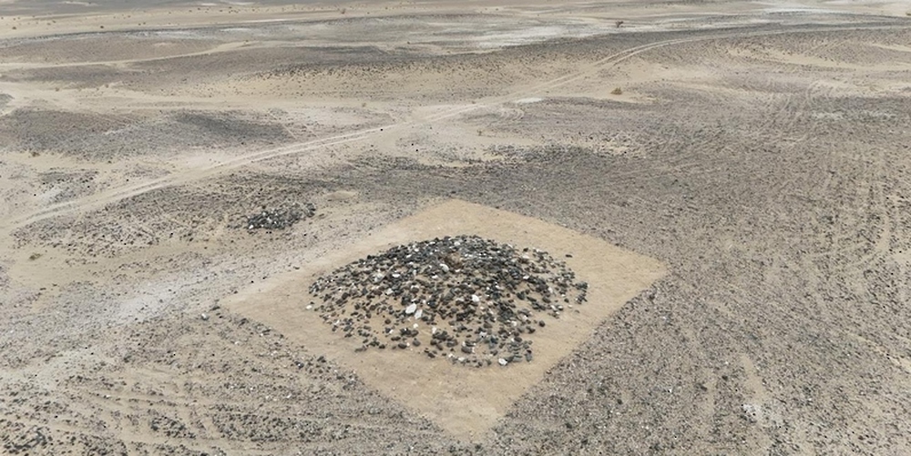 Aerial view of landscape in Al-Sabikhi, Oman