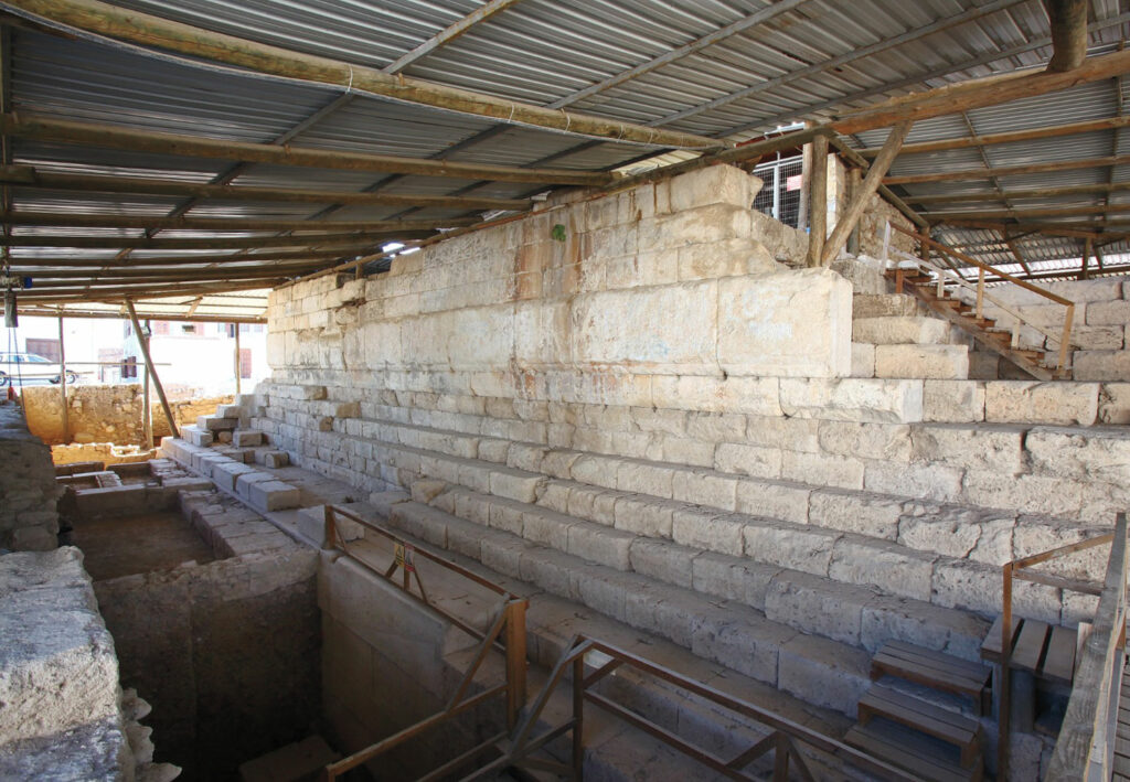 Excavated podium of Hecatomnus’ tomb, Milas, Turkey