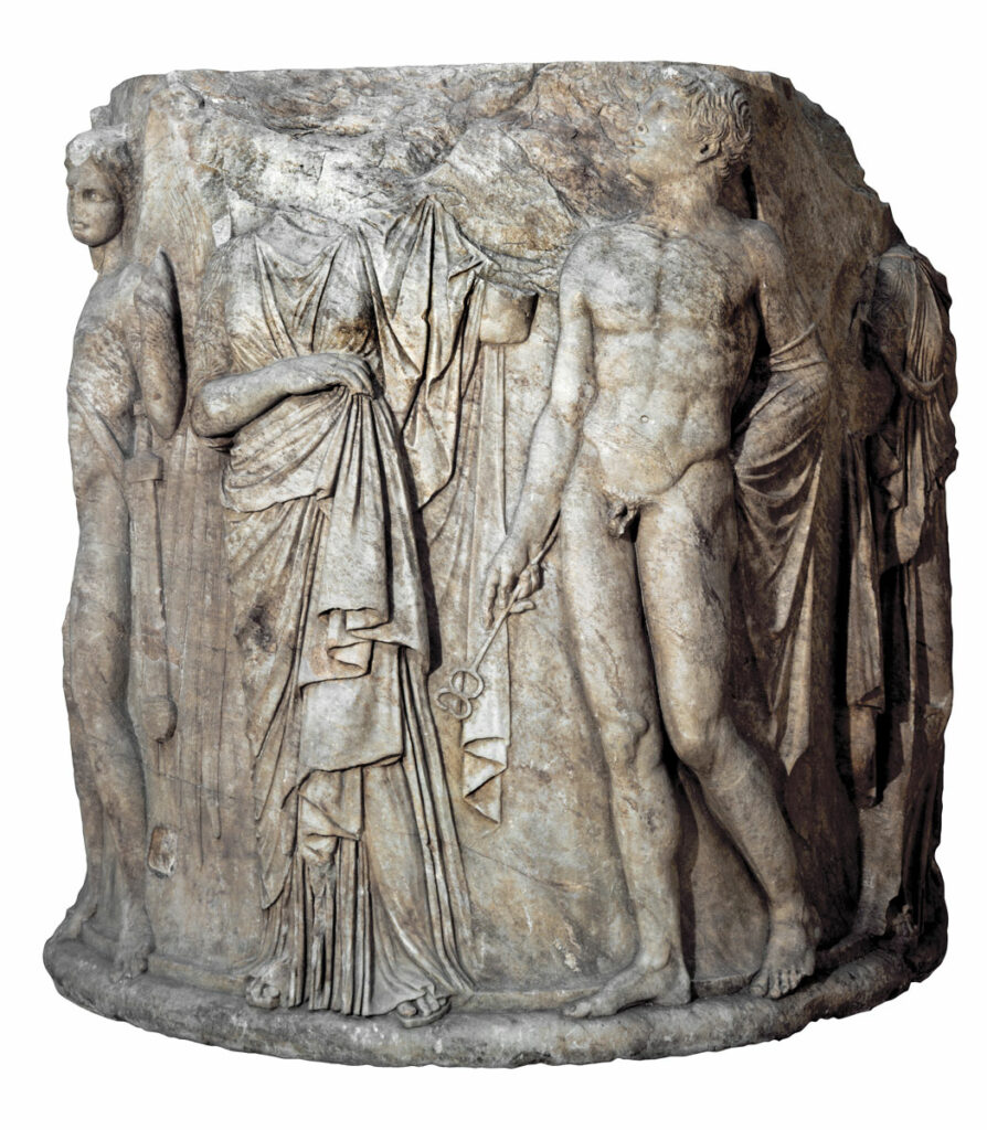 Decorated marble column base from the Temple of Artemis at Ephesus