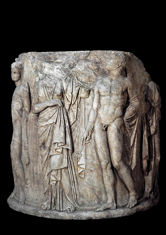 Decorated marble column base from the Temple of Artemis at Ephesus