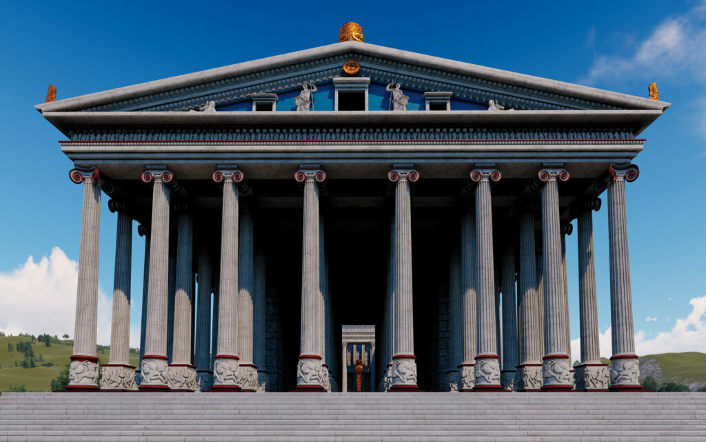 3D model of the facade of the Temple of Artemis at Ephesus
