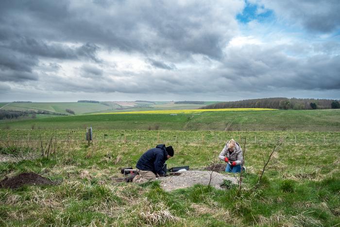 Excavation of East Chisenbury midden, Wiltshire, England