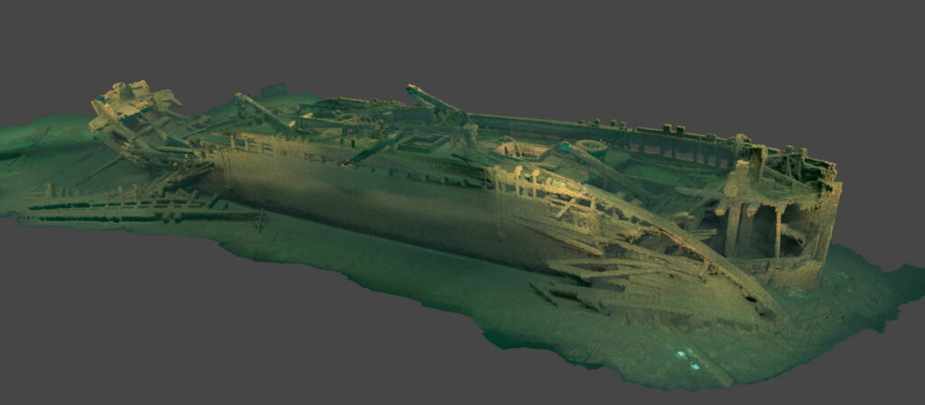 3D photogrammetric model of F.J. King wreck