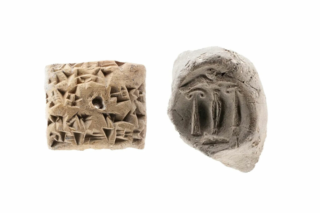 Cuneiform tablet and seal impression