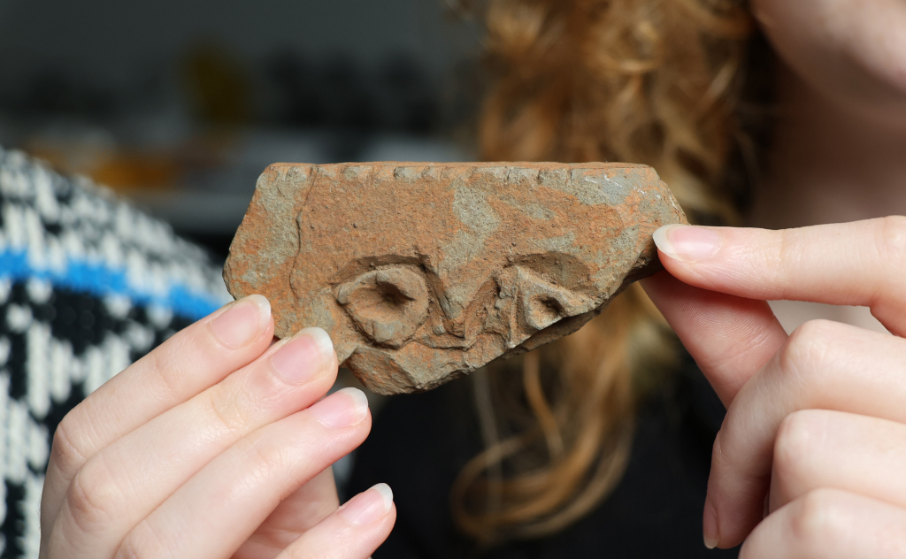 Pictish stone resembling a face
