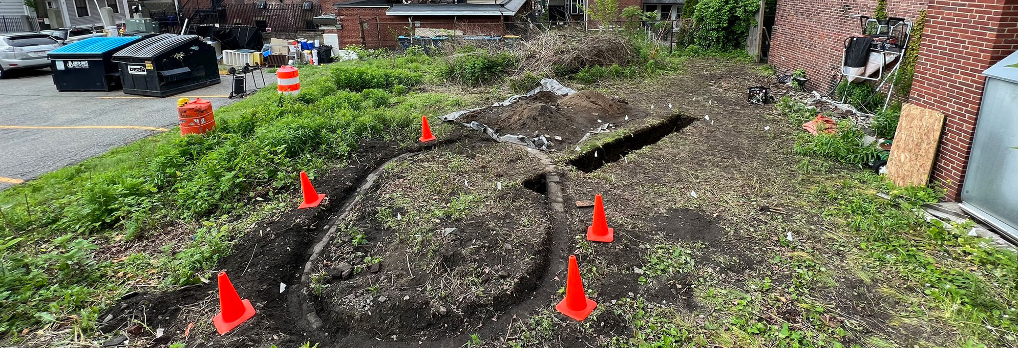 Excavation of the Charlestown neighborhood, Boston, Massachusetts