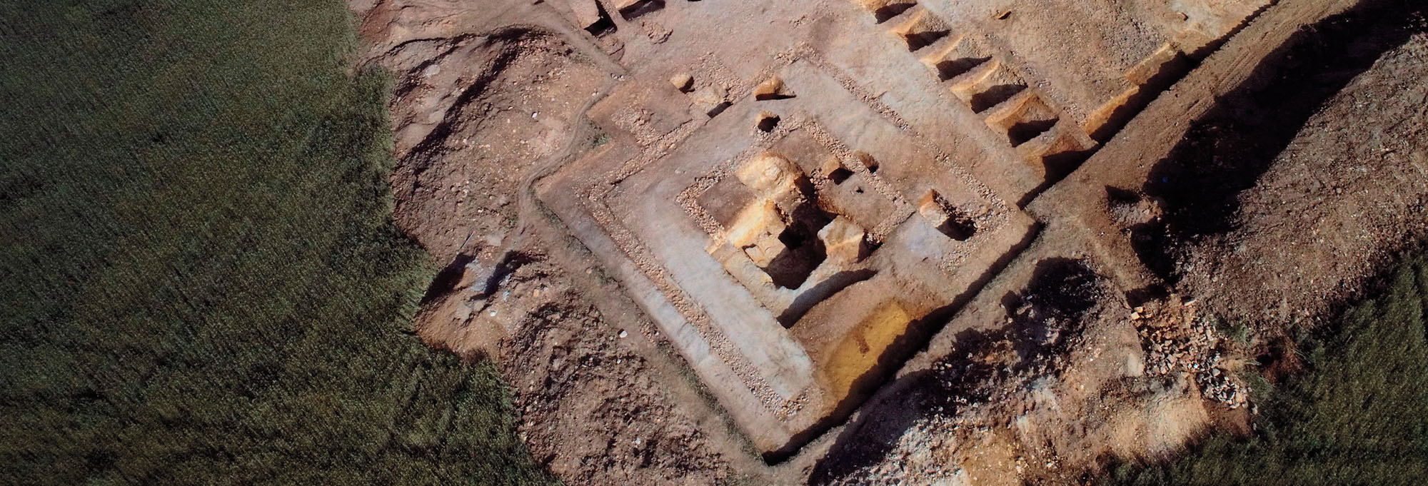 The temple at the Gallo-Roman sanctuary in Couan in east-central France