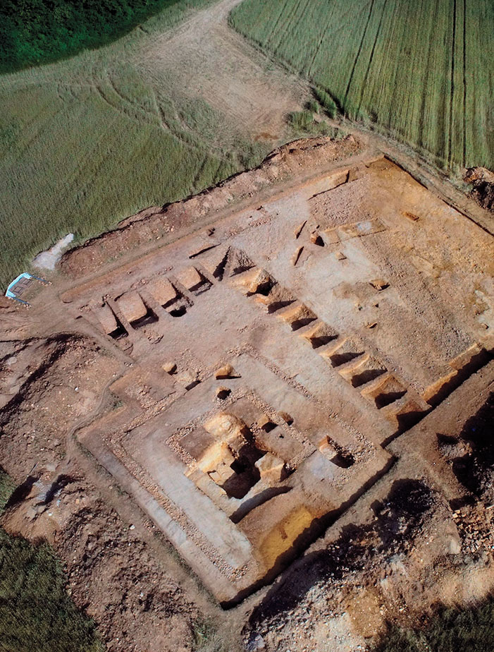 The temple at the Gallo-Roman sanctuary in Couan in east-central France