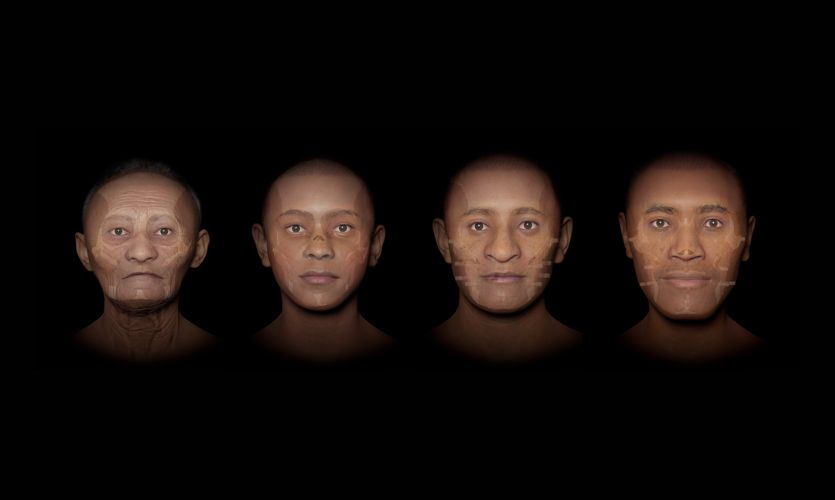 Facial reconstruction of a mummified person from the Colombian Andes