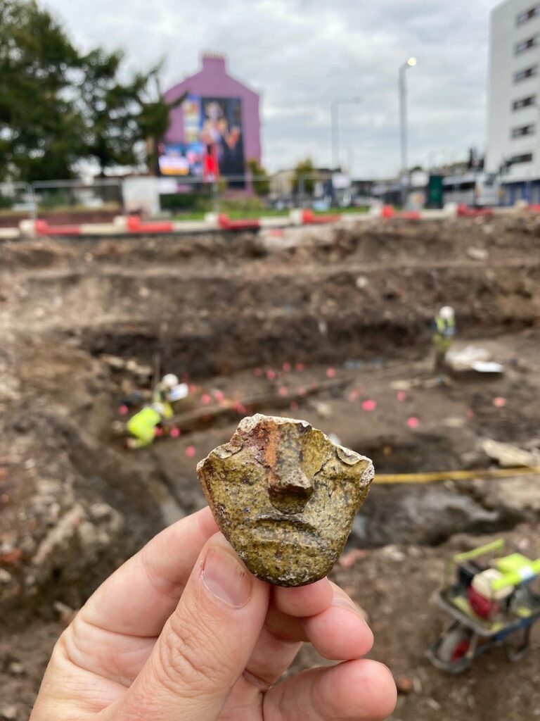 Potsherd with face
