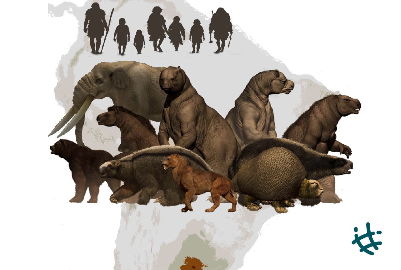 Illustration of South American megafauna