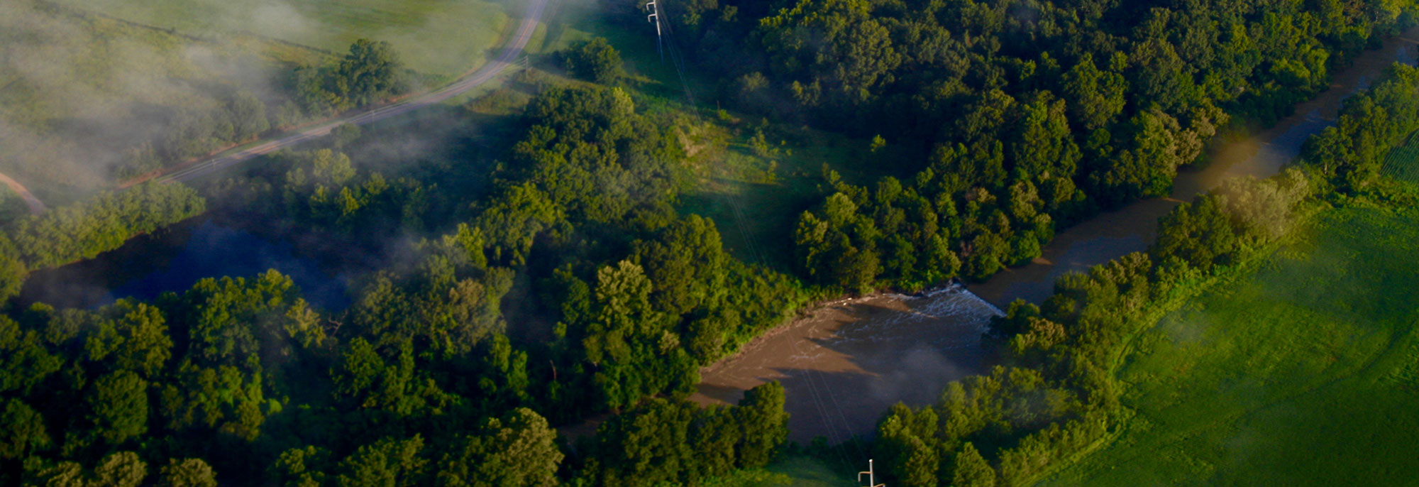 Aerial view of Poverty Point, Louisiana