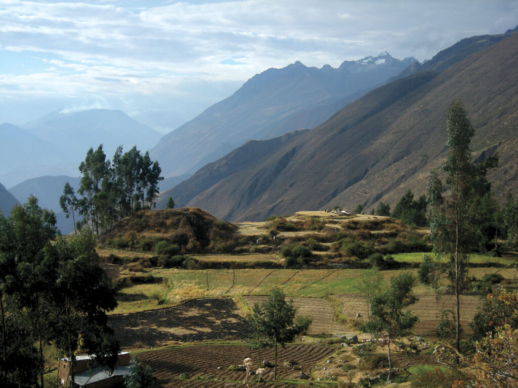 The temple at the site of Hualcayán