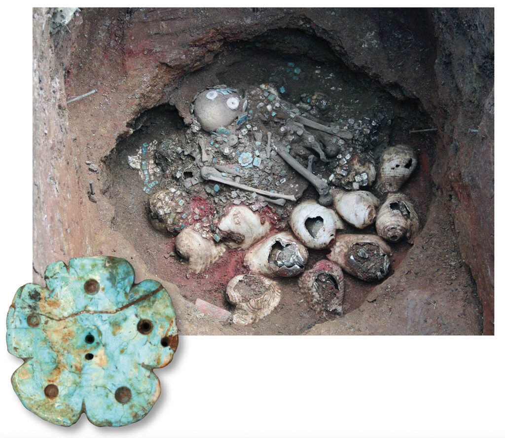 A burial unearthed at the Chavín-era site of Pacopampa and a stone ornament