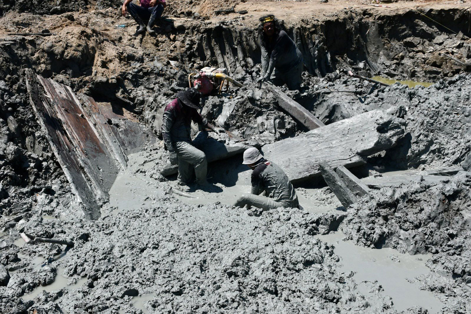 Shipwreck excavation, Malacca Island, Malaysia