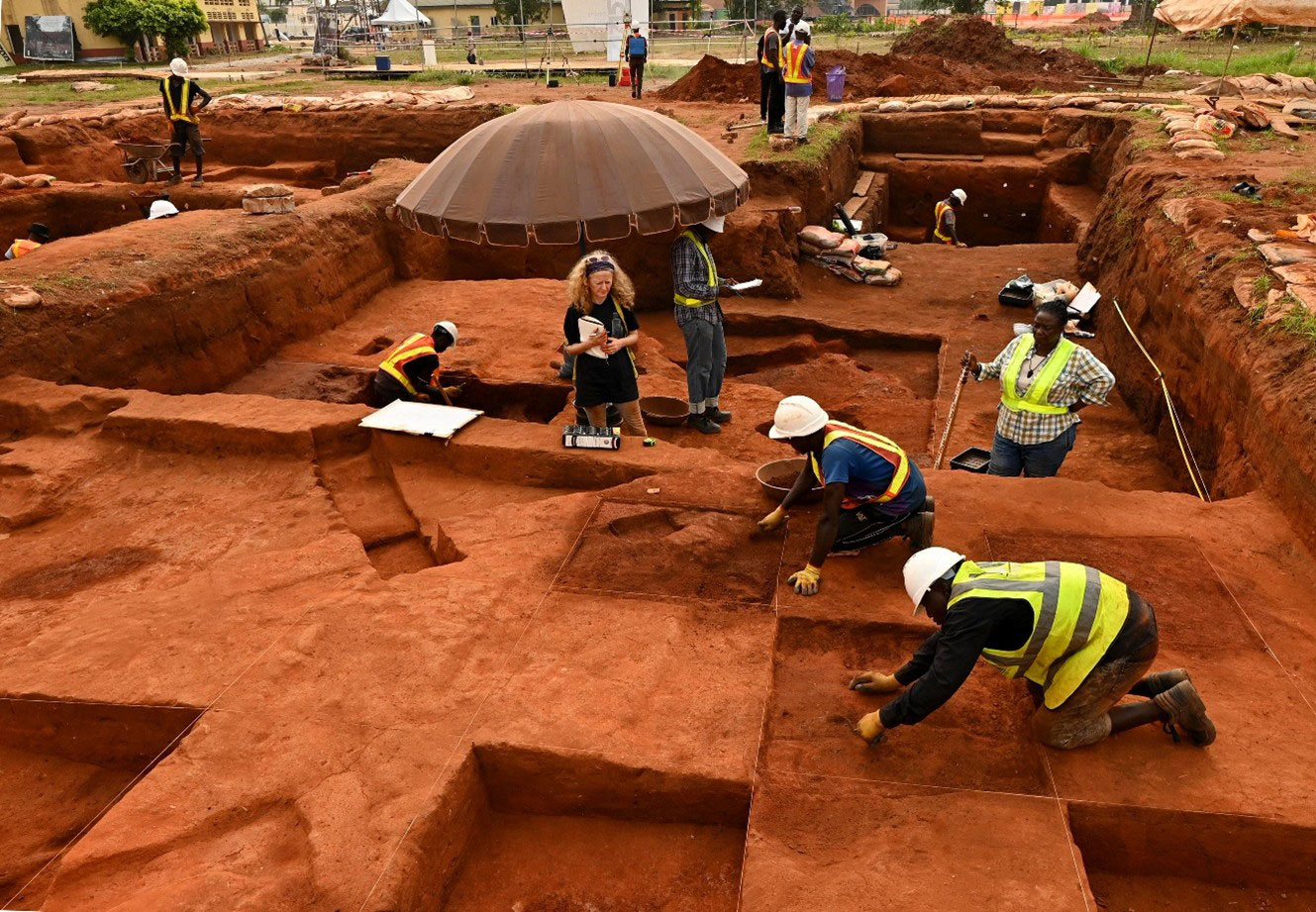Excavation of palace, Benin City, Nigeria
