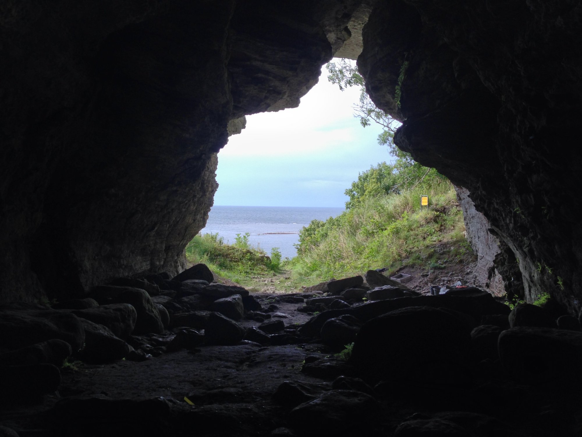 View from Stora Förvar cave on the island of Stora Karlsö, Sweden