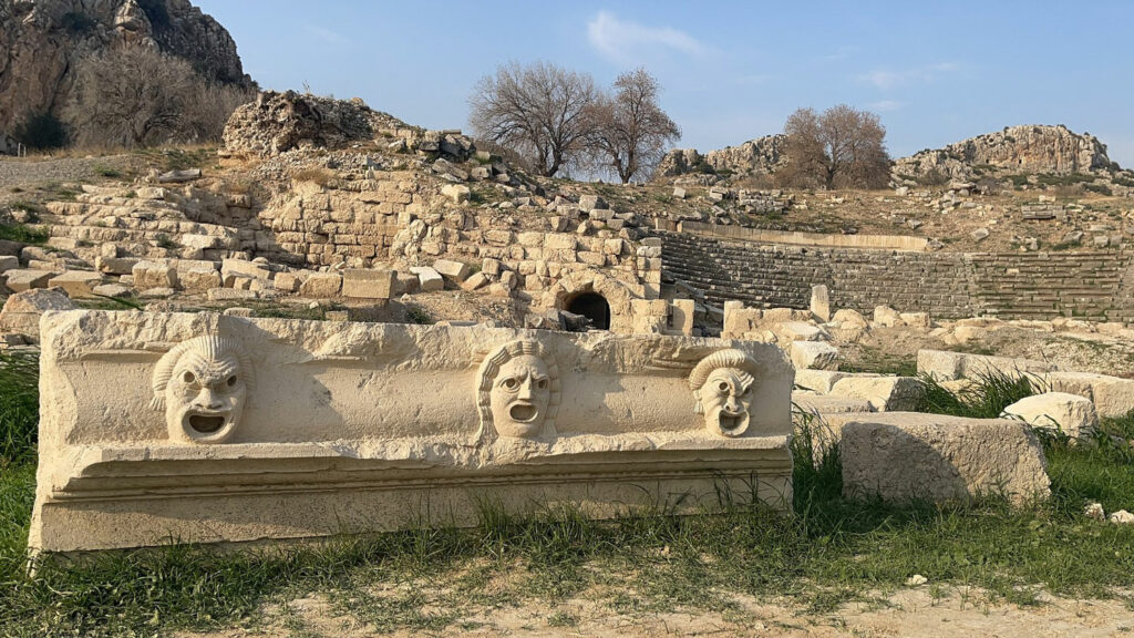 Mask reliefs, Kastabala, Turkey