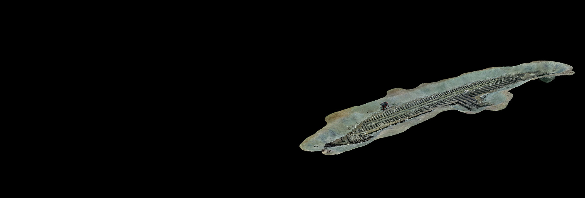 3D model of the boat created using photogrammetry