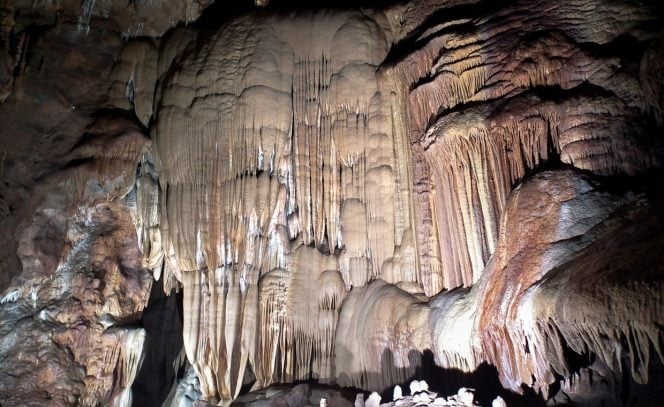 Interior of Liang Luar Cave on the island of Flores, Indonesia