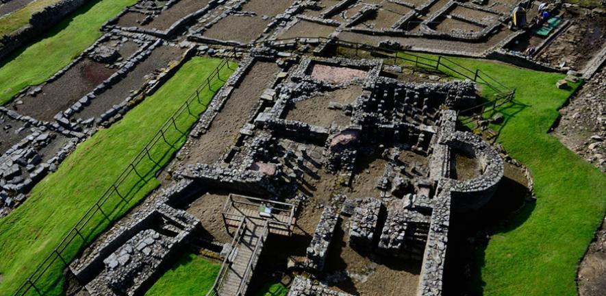 Ruins of the fort at Vindolanda, England