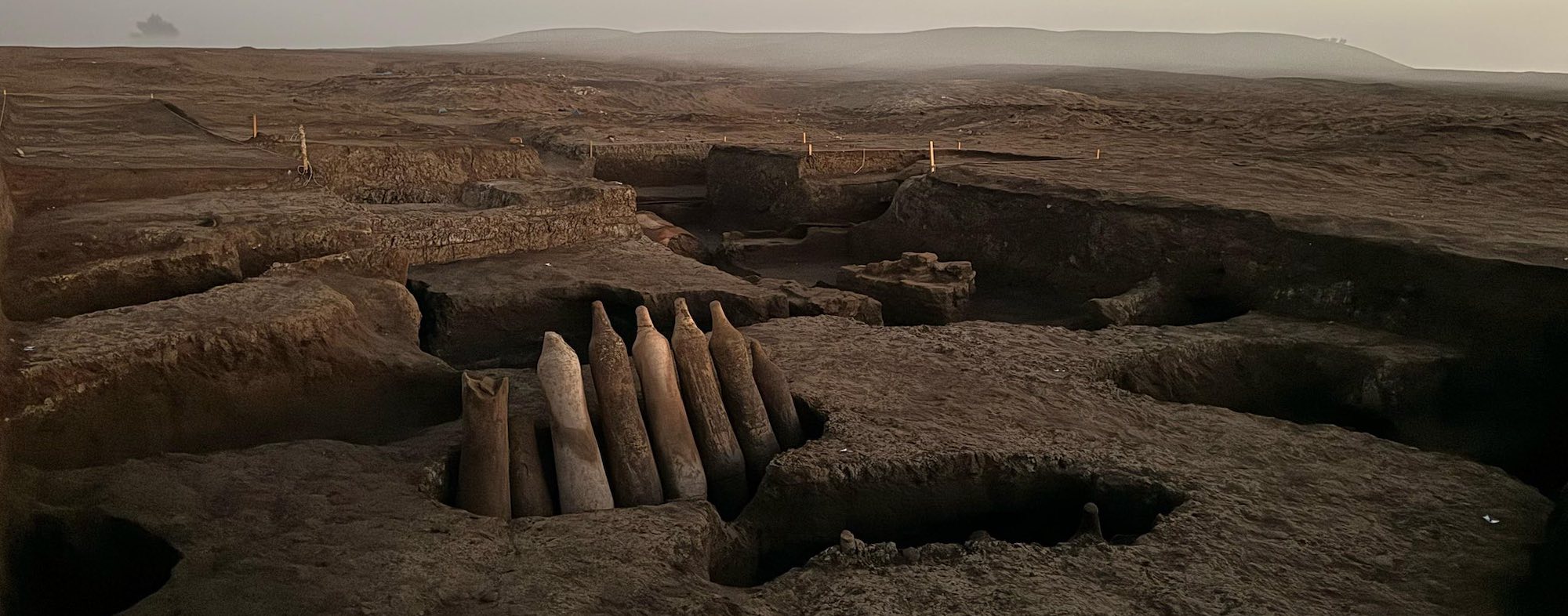 Excavated structures, Kom Wasit, Egypt