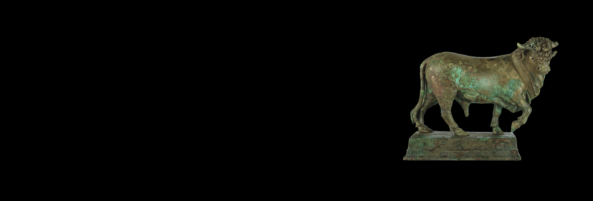 Bronze bull statuette