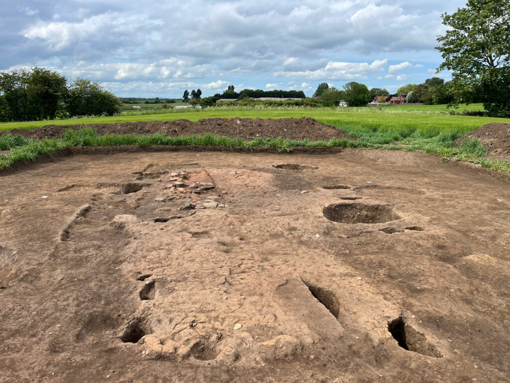 Excavation of possible Anglo-Saxon malthouse, East Yorkshire, England