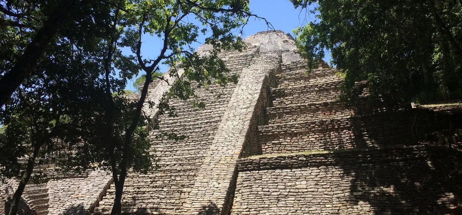 Pyramid at the site of Tenam Puente, Mexico