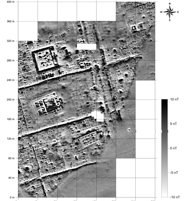 Ground-penetrating radar image of the layout of Alexandria on the Tigris