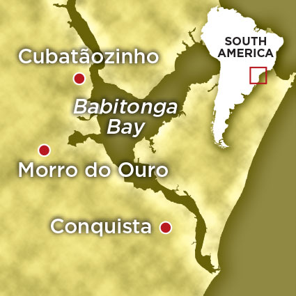 Map of Babitonga Bay area