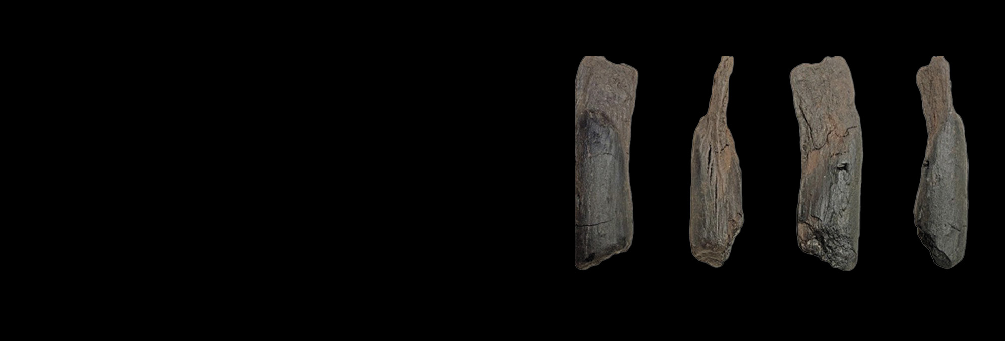 Wooden tool (four views)