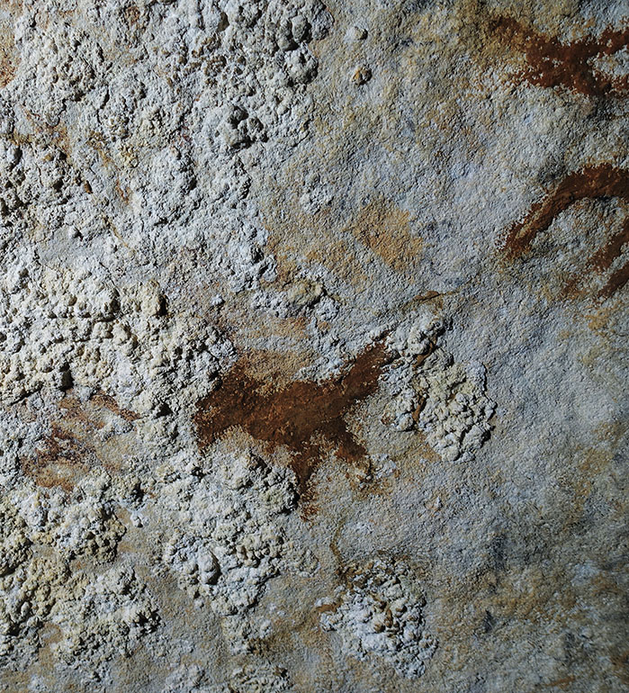 Hand stencil, Metanduno Cave, Indonesia